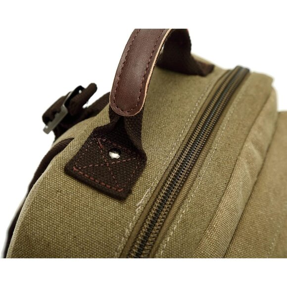 Canvas Messenger Bag Small Crossbody Shoulder Bag Casual Storage for Daily Use - Picture 6 of 9